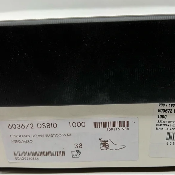 GUCCI Womens Cordovan Lux Leather Ankle Boot Black Size 38 EU - Picture 17 of 17